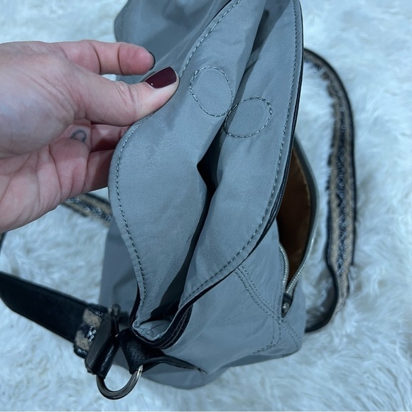 The Sak Gray Nylon Fold Over Crossbody Embroidered Strap - Picture 13 of 16